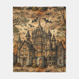 Cobertor De Velo Vintage Haunted House (2)