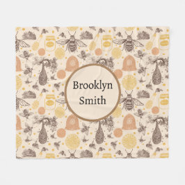 Cobertor De Velo Vintage Honey Bumblebee