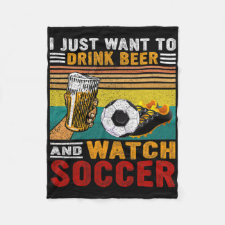 Cobertor De Velo Vintage I Just Want To Drink Beer And Watch Soccer