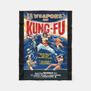 Cobertor De Velo Vintage Kungfu Karate Bjj Martial Arts Movie Retro