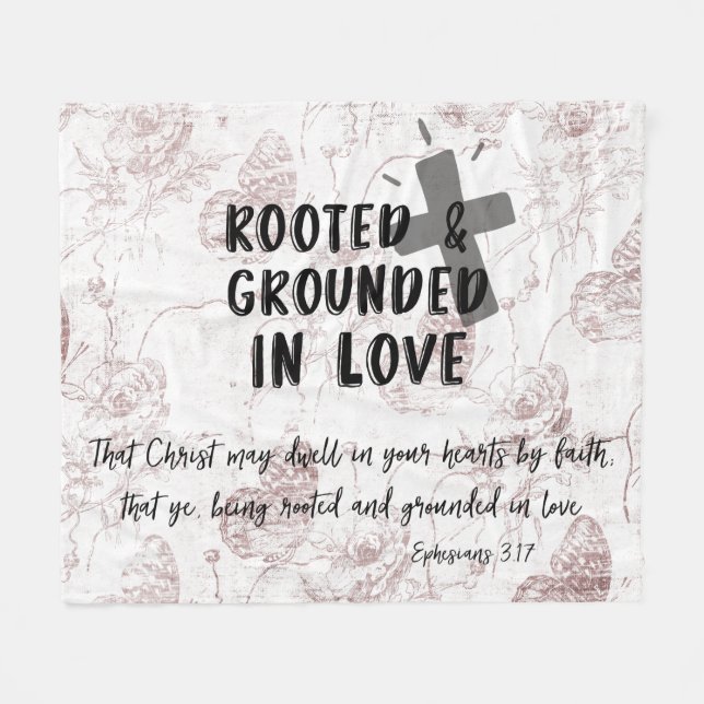 Cobertor De Velo Vintage Love Bíblia Verse (Frente (Horizontal))