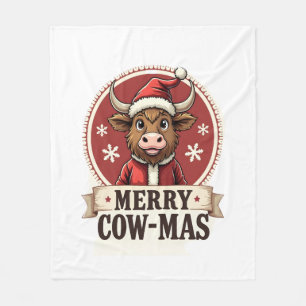 Cobertor De Velo Vintage Merry Cow-Mas Vaca das Terras Altas do Nat
