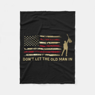 Cobertor De Velo Vintage Não Deixe o Velho Entrar Bandeira American