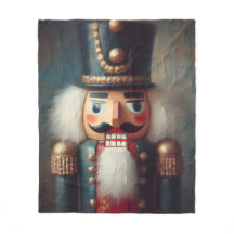 Vintage Nutcracker Fleece Blanket