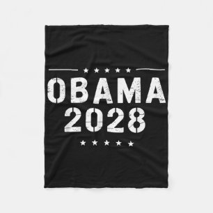 Cobertor De Velo Vintage Obama 2028 Engraçado Eleição Política Patr