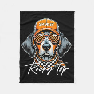 Cobertor De Velo Vintage Orange Blooded Tennessee Dog Lover Rocky T