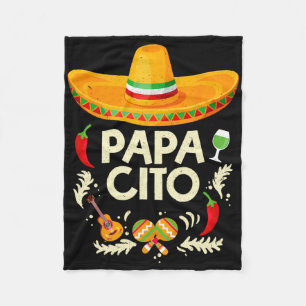 Cobertor De Velo Vintage Papa Cito Cinco De Mayo Partido Mexicano1