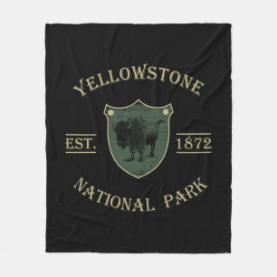 Cobertor De Velo Vintage Parque Nacional de Yellowstone