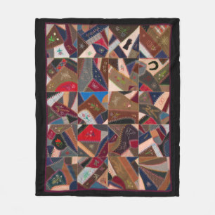 Cobertor De Velo Vintage Patchwork Crazy Quilt Design