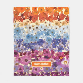 Cobertor De Velo Vintage Personalizada - Mão de Flor Pressionada