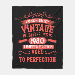 Cobertor De Velo Vintage personalizado Dons de aniversário de 45 an