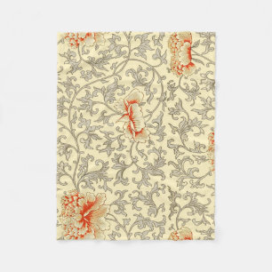 Cobertor De Velo Vintage Pink Cinza Botânica Floral