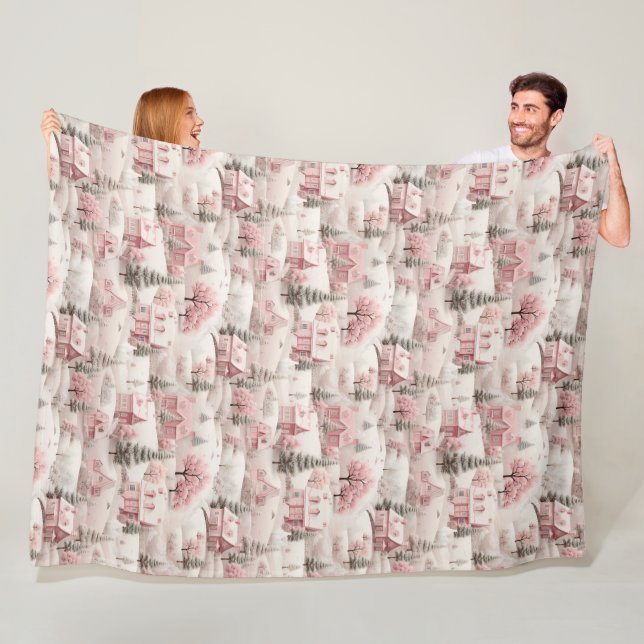 Cobertor De Velo Vintage Pink Natal (In Situ)