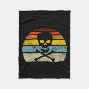 Cobertor De Velo Vintage Pirata Crânio Cruzado Sinalizador Estilo R