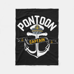 Cobertor De Velo Vintage Pontoon Capitão Funny Pontoon Boat