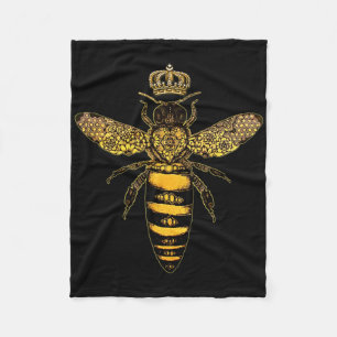 Cobertor De Velo Vintage Queen Bee Earth Day Nature Love Save The B
