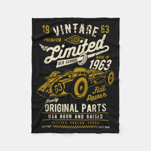 Cobertor De Velo Vintage Race Car Design  (Frente)