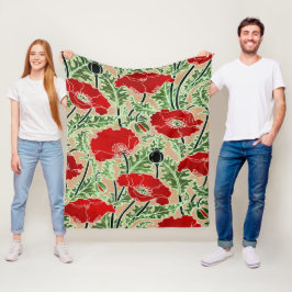Cobertor De Velo Vintage Red Poppy