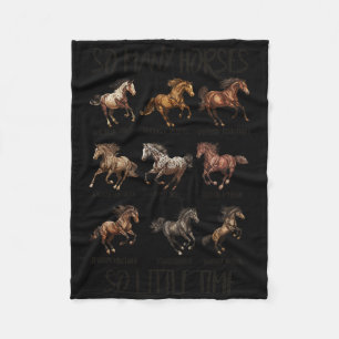 Cobertor De Velo Vintage Retrai Tantos Cavalos Tão Pouco Tempo