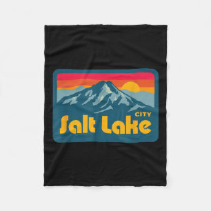 Cobertor De Velo Vintage Retro 70s 80s Salt Lake City Utah Mountain