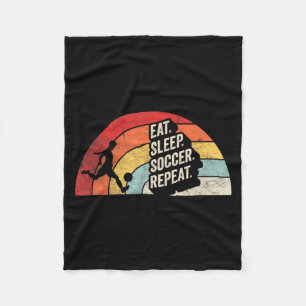 Cobertor De Velo Vintage Retro Coma Dormir Futebol Repita Camiseta 