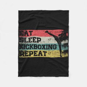 Cobertor De Velo Vintage Retro Coma Dormir Kickbox Repita Camiseta