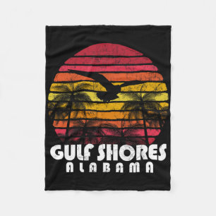 Cobertor De Velo Vintage Retro Golfo Shores Al Alabama Sunset (dist