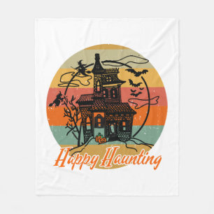 Cobertor De Velo Vintage Retro Halloween Feliz Bruxas de Assalto