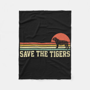 Cobertor De Velo Vintage Salva Os Tigres Dos Tigres De Pressão