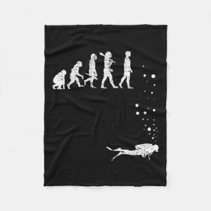 Cobertor De Velo Vintage Scuba Merging Evolution Funny Diver Gift D