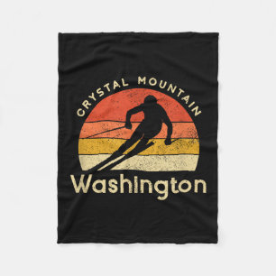 Cobertor De Velo Vintage Ski Crystal Mountain Washington Mountain