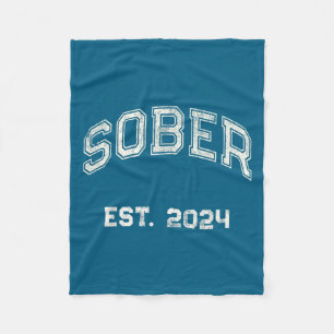 Cobertor De Velo Vintage Sóbrio Est. 2024 Afirmação Sobriedade Aa M