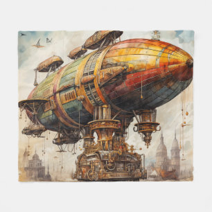 Cobertor De Velo Vintage Steampunk Zeppelin (1)