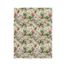 Vintage Strawberry Garden Botânica Watercolor