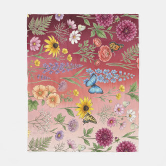 Cobertor De Velo Vintage-Style Seamless Botanical Pattern with Wild