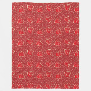 Cobertor De Velo Vintage Swirling Hearts Love Standard