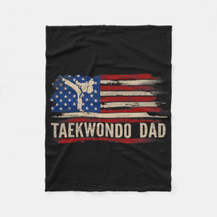 Cobertor De Velo Vintage Taekwondo Pai Americano Flag Desenvolve