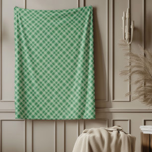 Cobertor De Velo Vintage Tartan Blanket Red Xadrez de Natal Verde