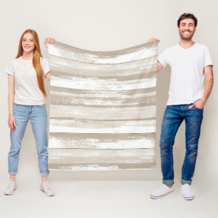 Cobertor De Velo Vintage Watercolor Stripes em Cinzas