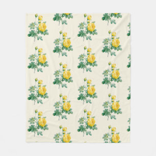 Cobertor De Velo Vintage Yellow Rose Fine art
