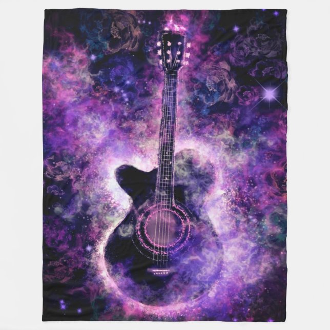 Cobertor De Velo Violão Romântico Fleece Blanket (Frente)