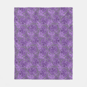 Cobertor De Velo Violeta étnico oriental floral damasco de paisley