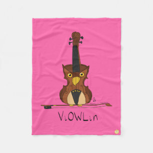 Cobertor De Velo Violin Funny Musico Cartoon