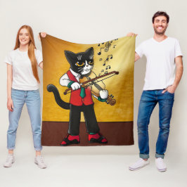 Cobertor De Velo Violino Music Cat