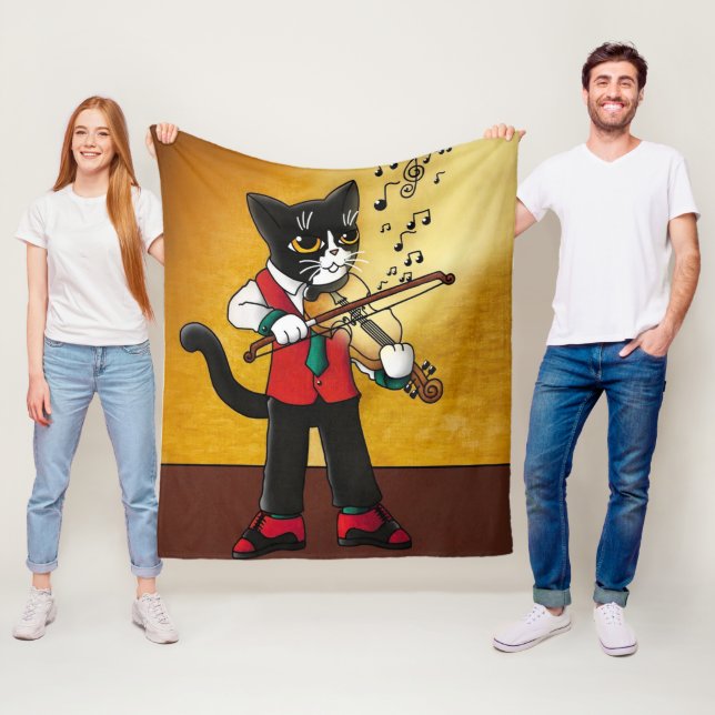 Cobertor De Velo Violino Music Cat (In Situ)