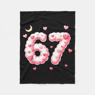 Cobertor De Velo Viral 67 Corações Kawaii Dia dos Namorados Humor M