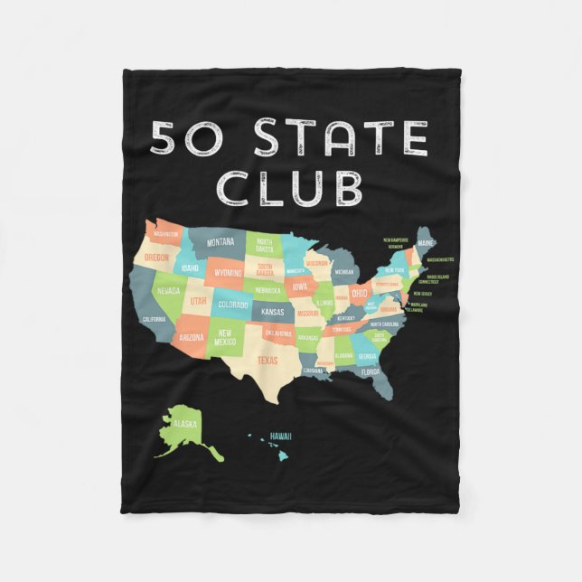 Cobertor De Velo Visite a Camisa dos 50 Estados (Frente)