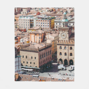 Cobertor De Velo Vista aérea da praça Piazza Maggiore e San Petr