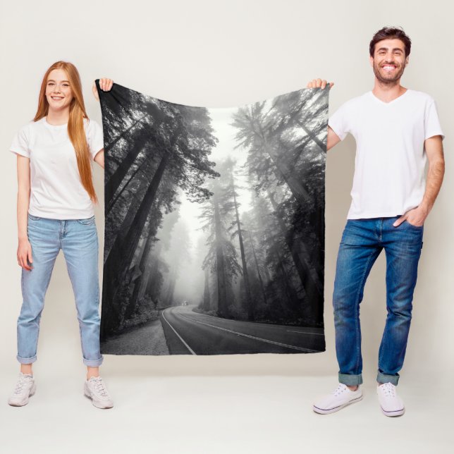 Cobertor De Velo Vista de árvores da sequóia na floresta (In Situ)