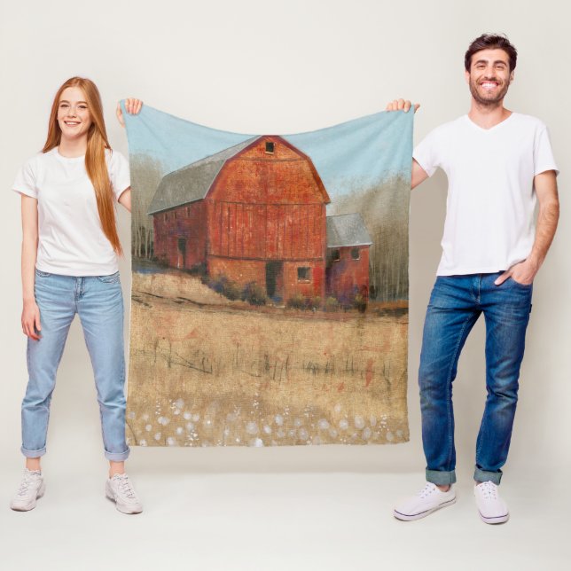 Cobertor De Velo Vista de Barn Vermelho (In Situ)
